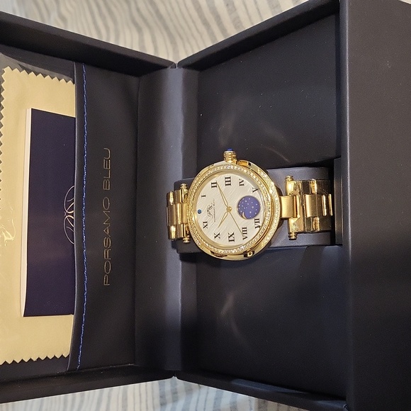 Porsamo Bleu South Sea Crystal Moon Quartz Watch - Picture 1 of 7